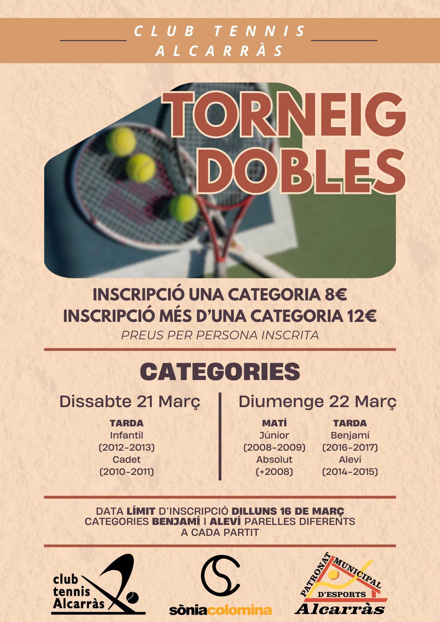 Torneig dobles - Club Tennis Alcarràs
